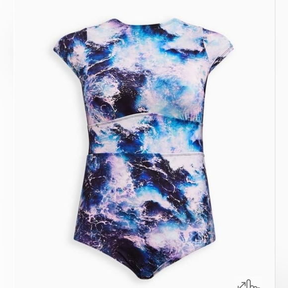 NWT - Torrid Ocean Waves Swimsuit Women's Size 12 - Picture 3 of 7